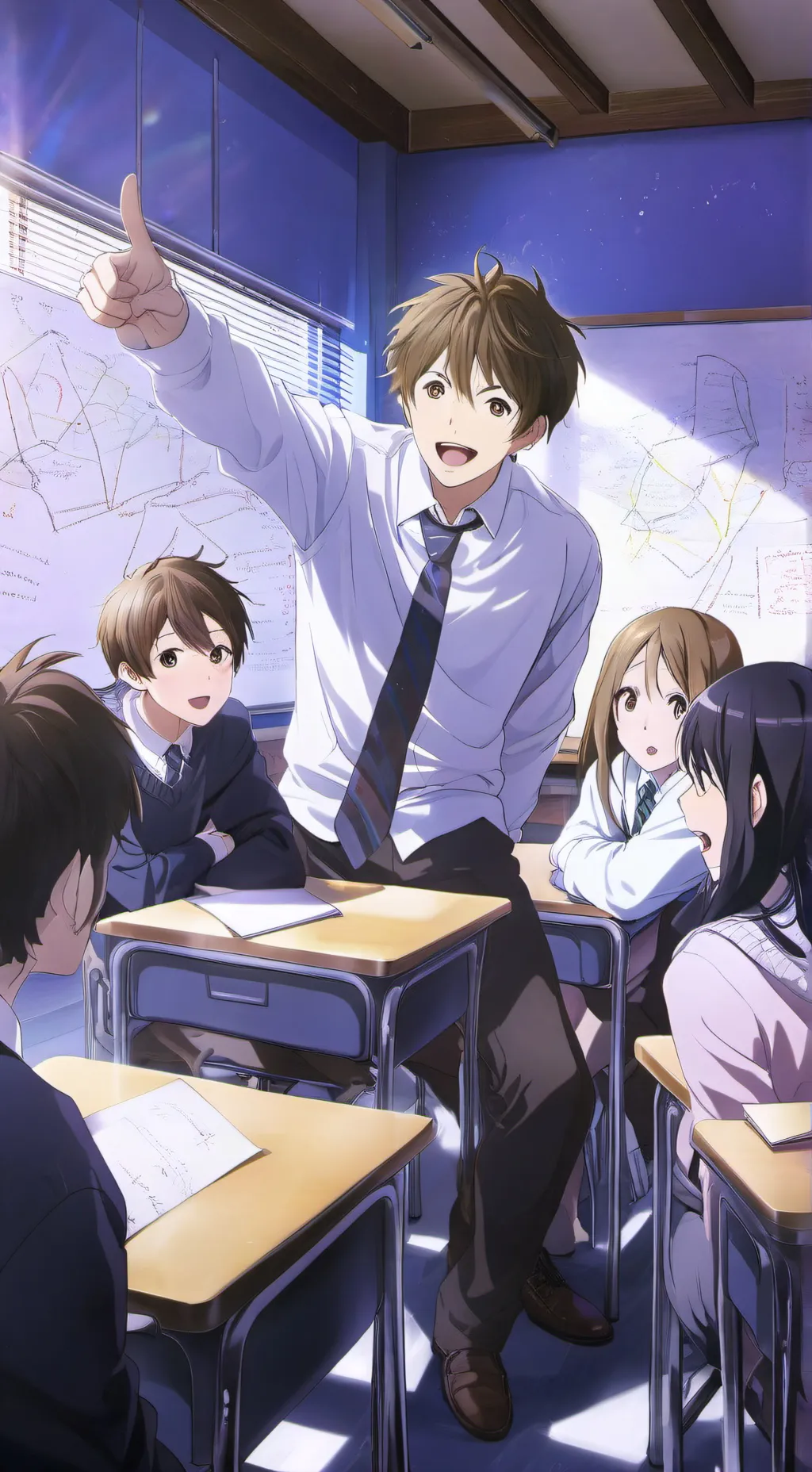 ai character: bad class room background