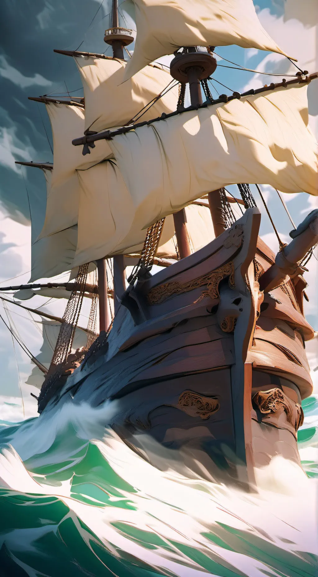 ai character: on the seas background