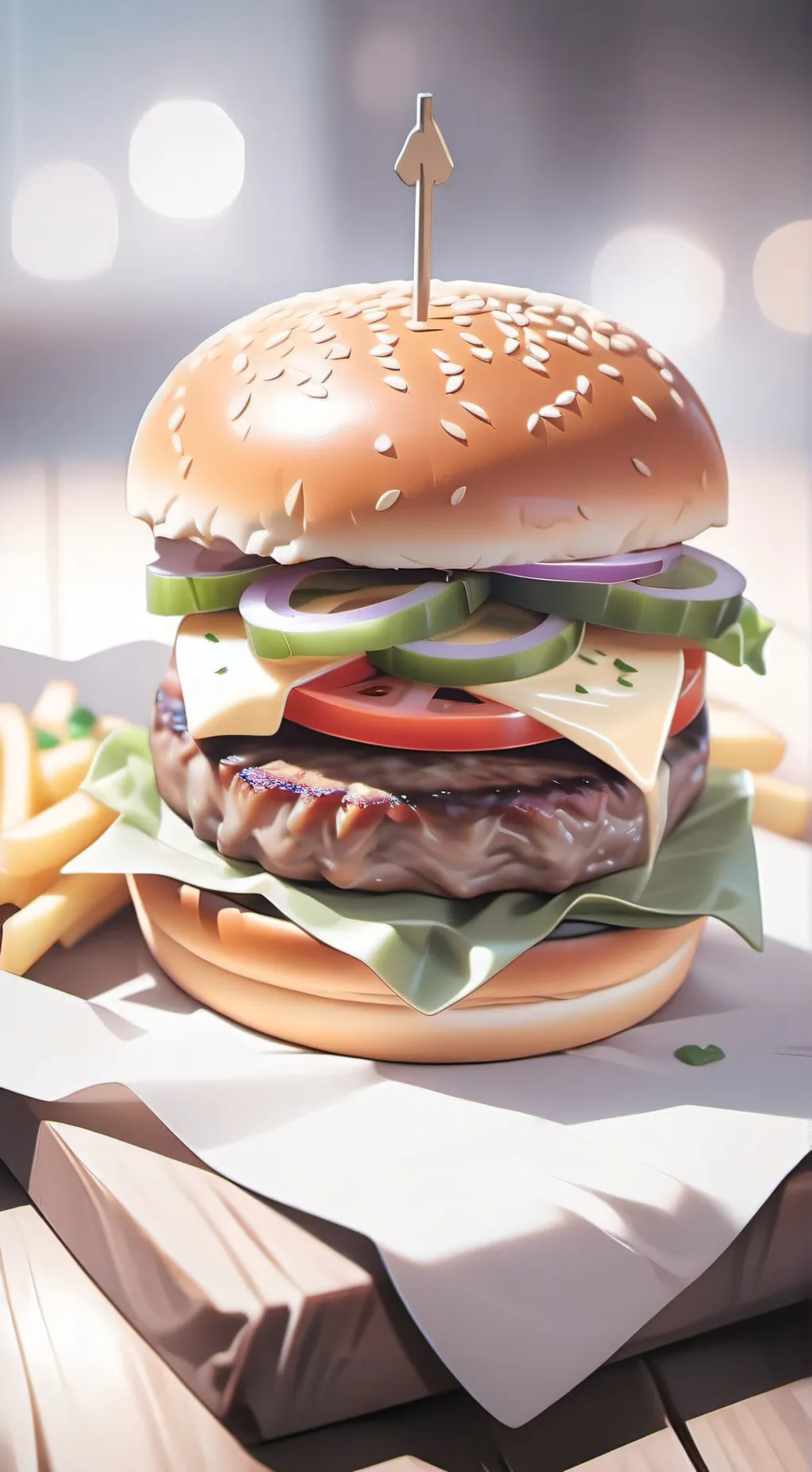 ai character: Burger Guy background