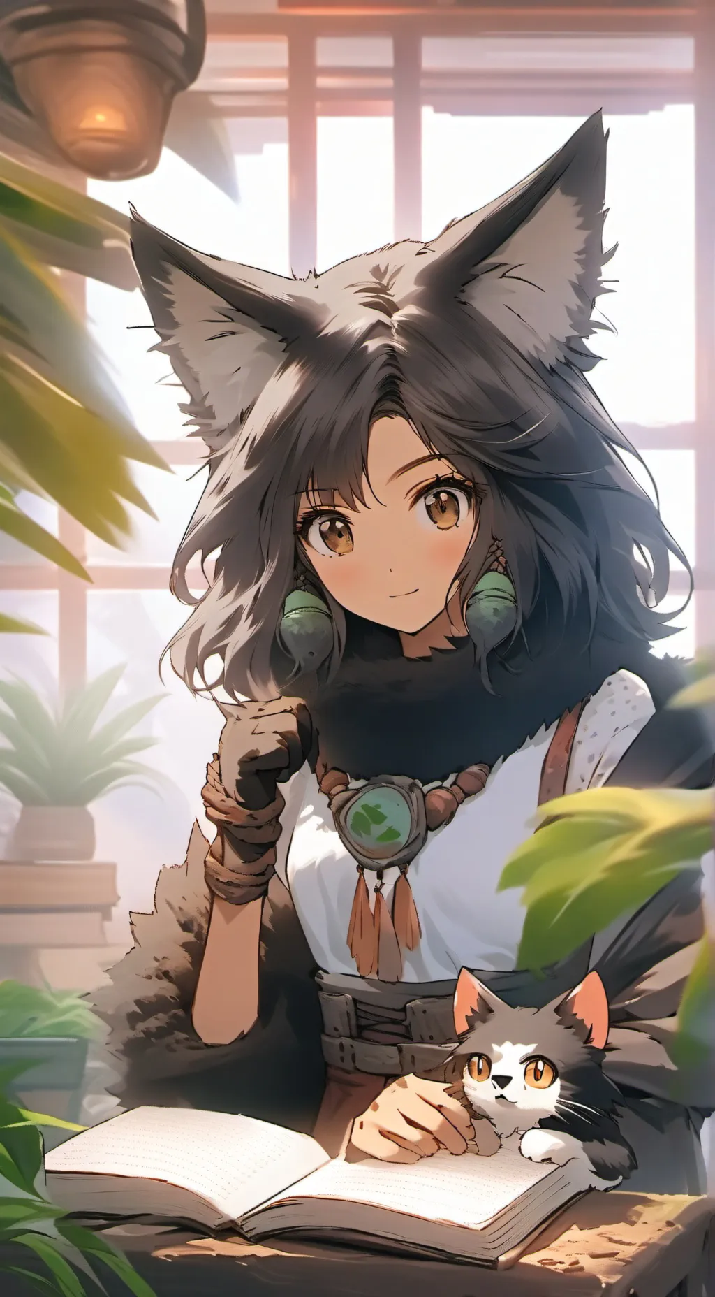 ai character: Mila◽️◾️ background