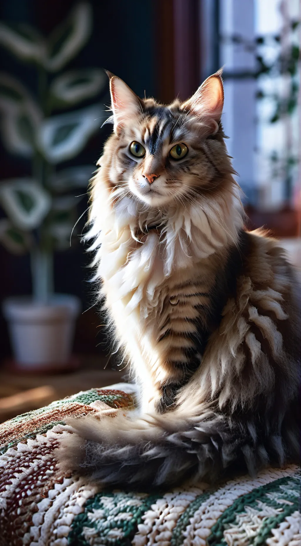 ai character: Cat 🐈  background