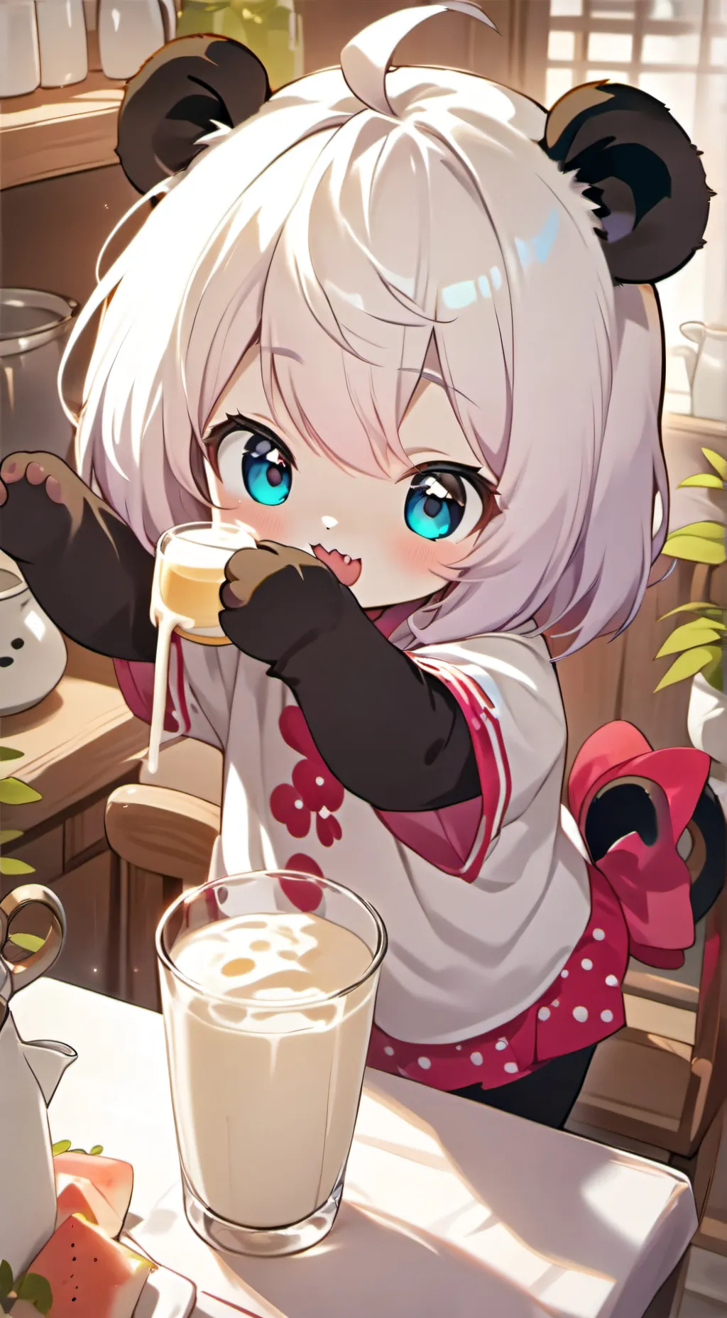 ai character: Milky Panda Spirit background