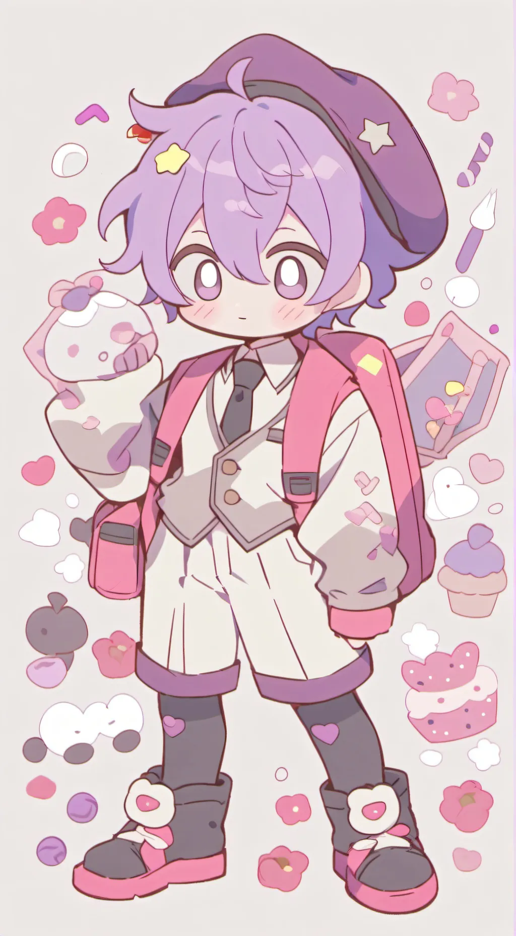 ai character: PURPLE GUY background