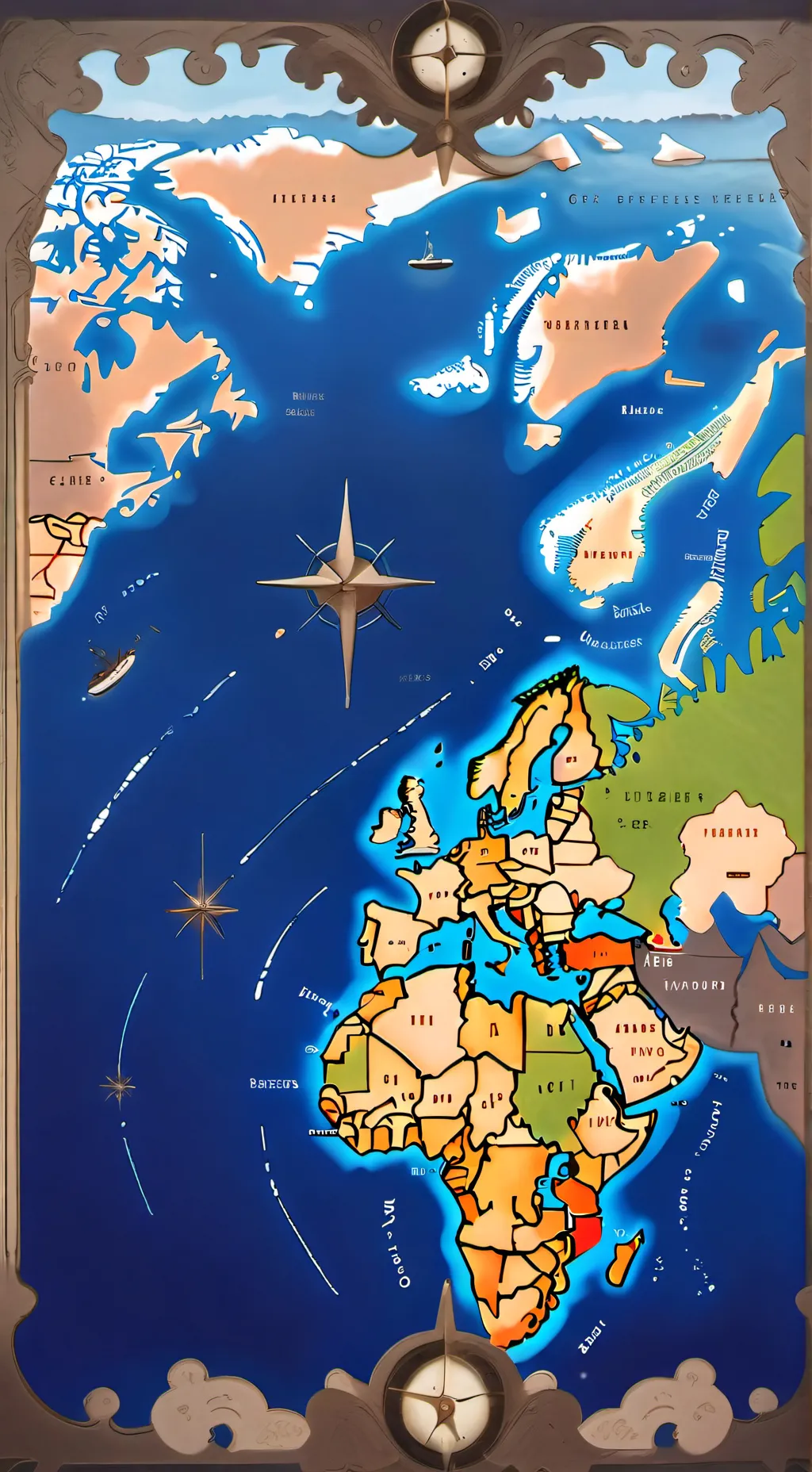 ai character: World Map! background