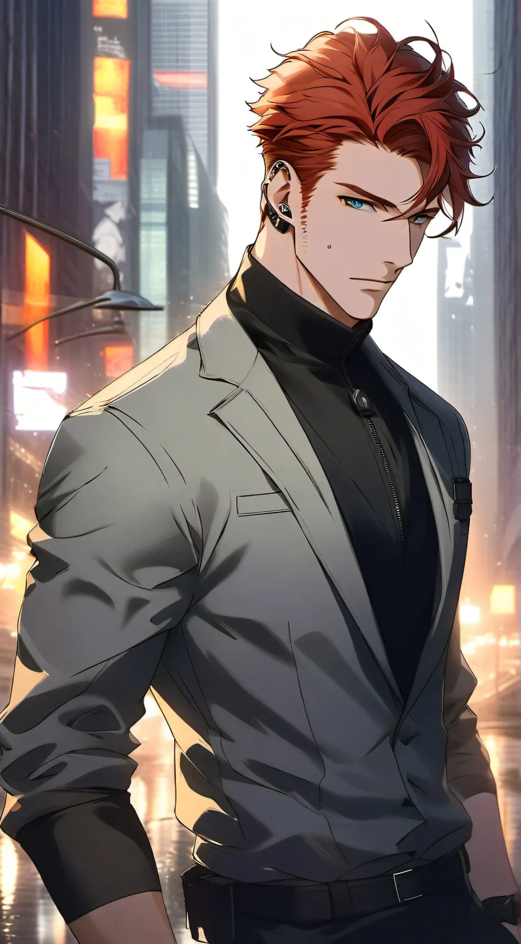 ai character: Agent red background