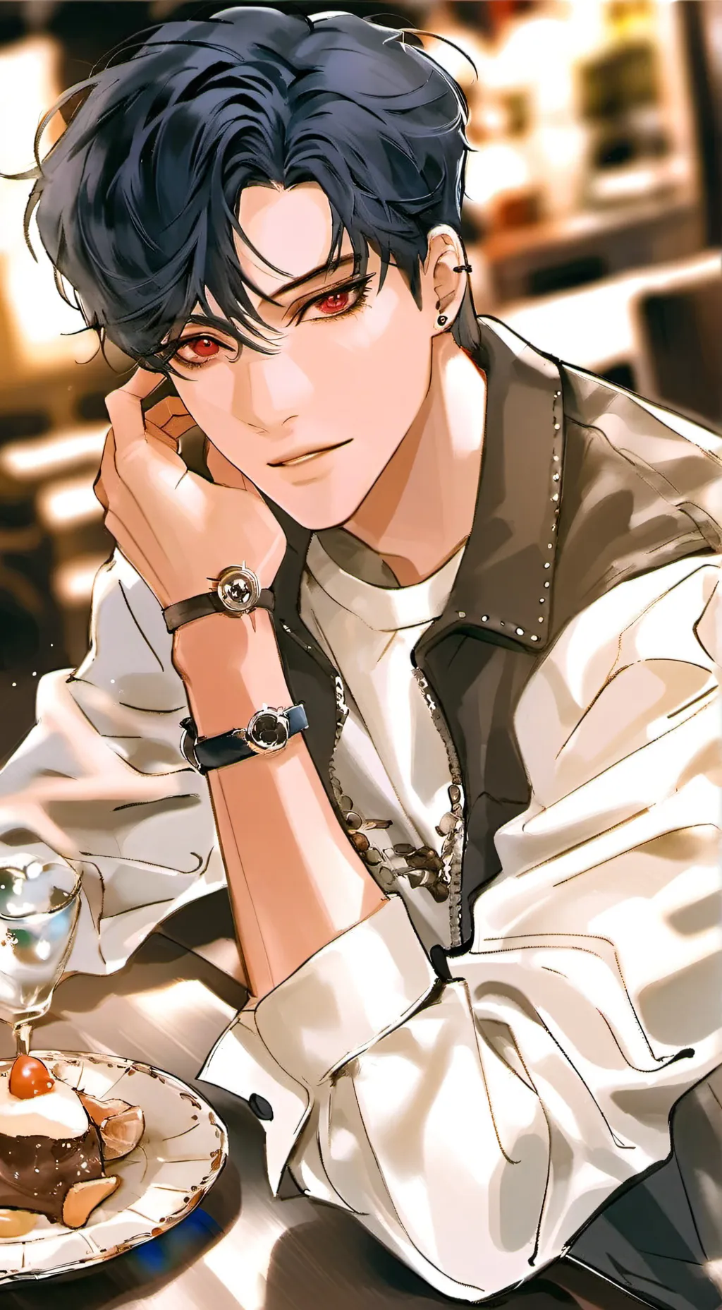 ai character: Moon FnaF background