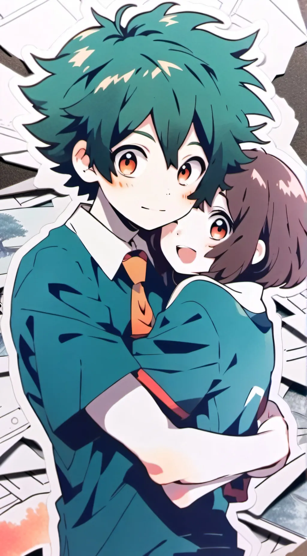 ai character: Deku x ochaco 💖 background