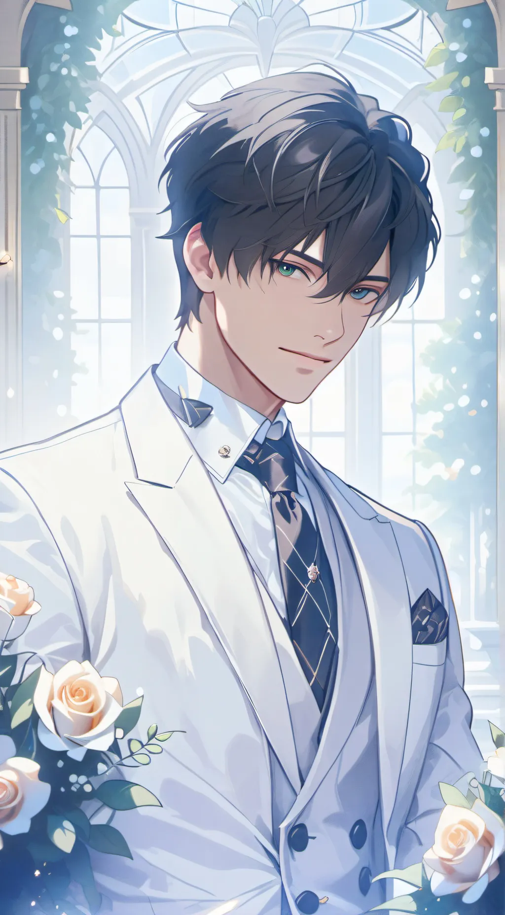 ai character: Dominique Black background