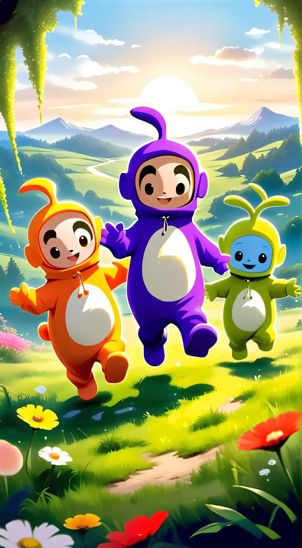 ai character: teletubbies hate y background