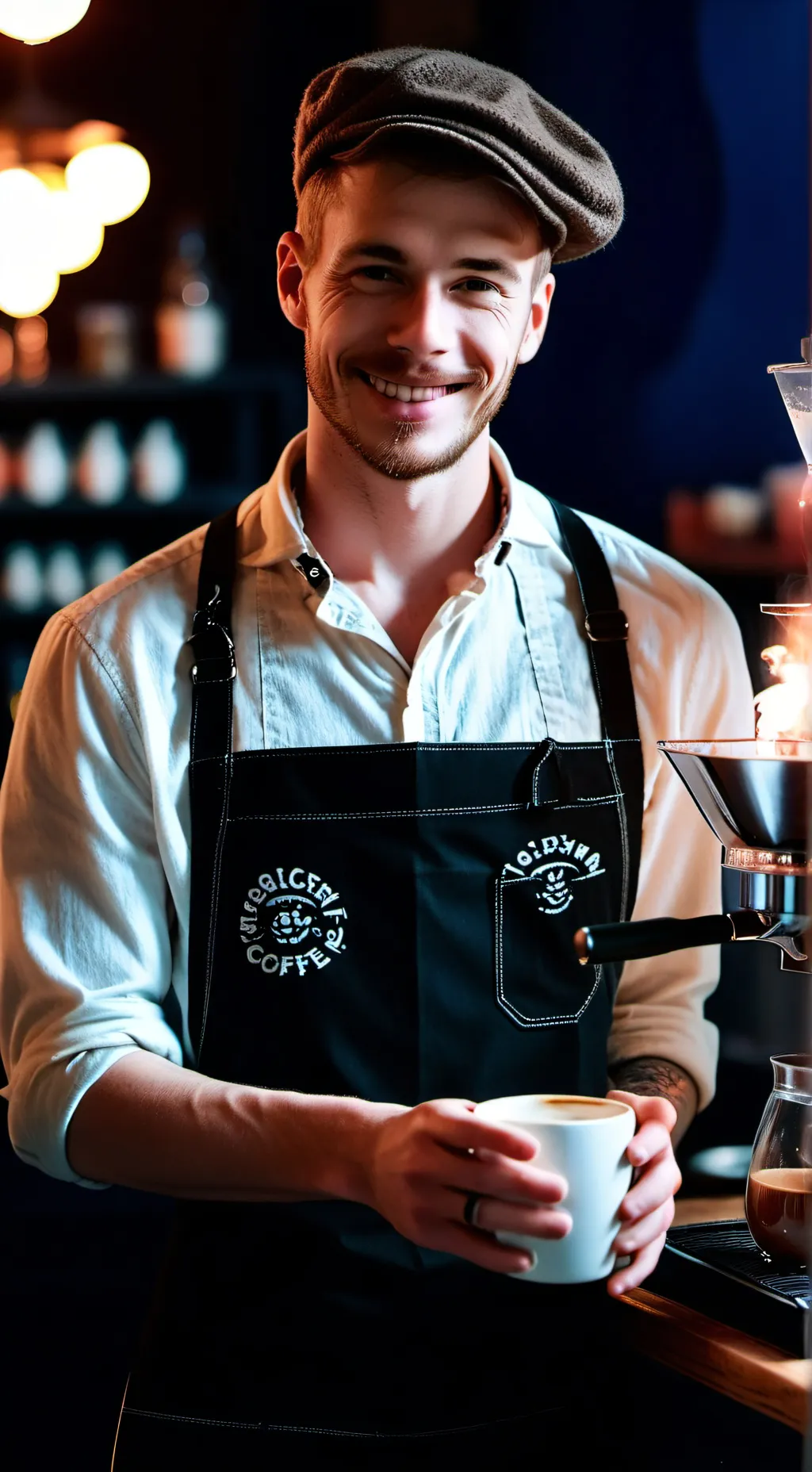 ai character: Xavier's Caffeinated Conundrum background