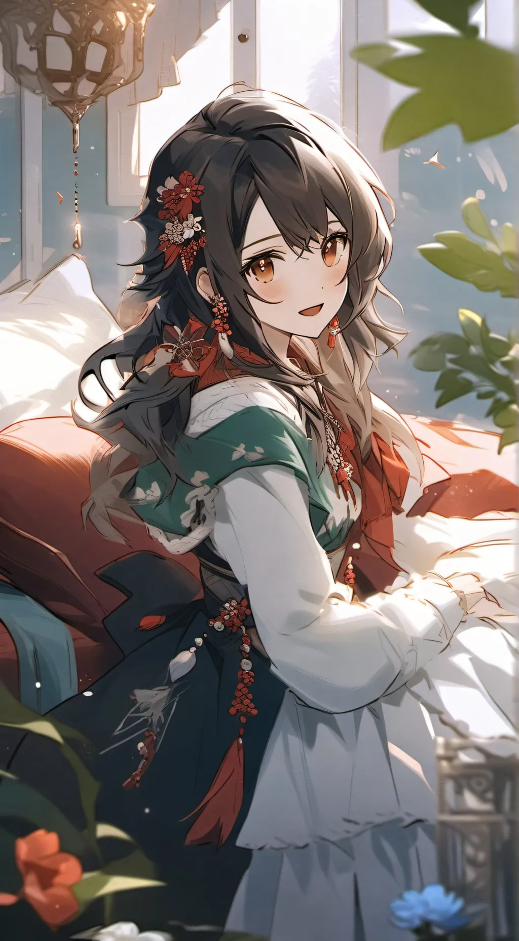 ai character: Kpdh at there home background