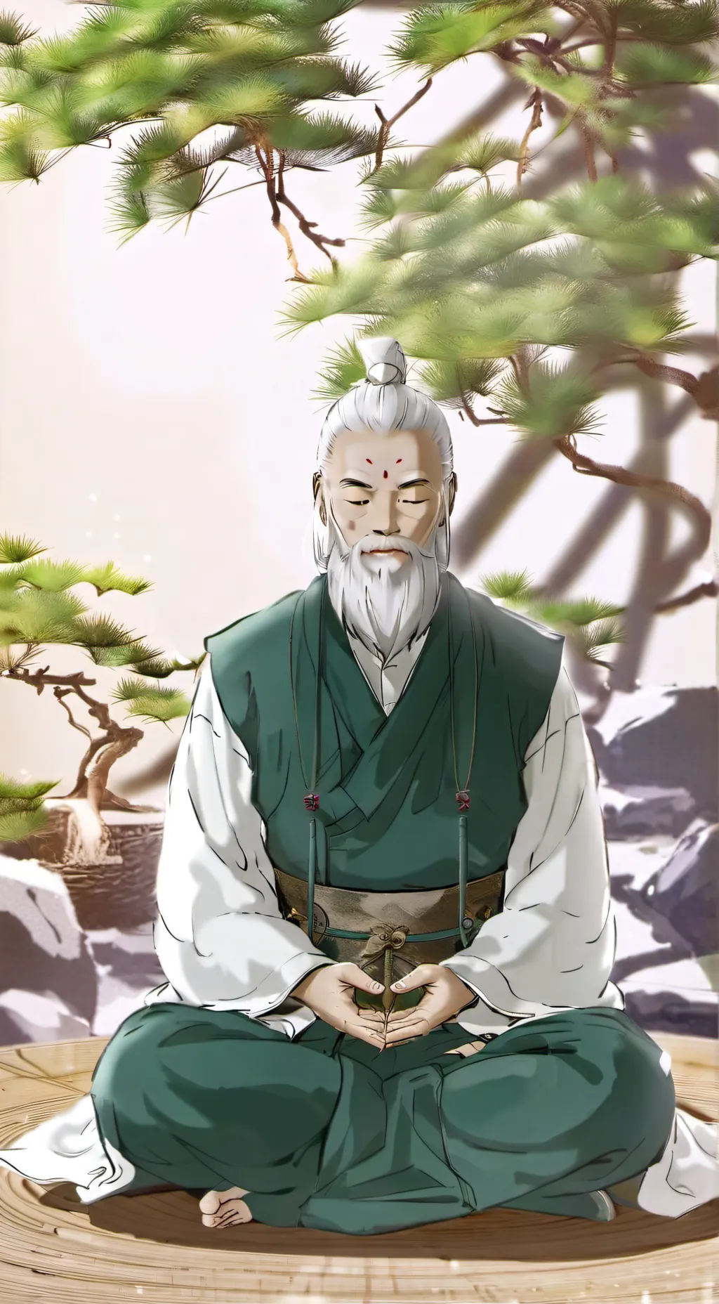 ai character: Zen Master background