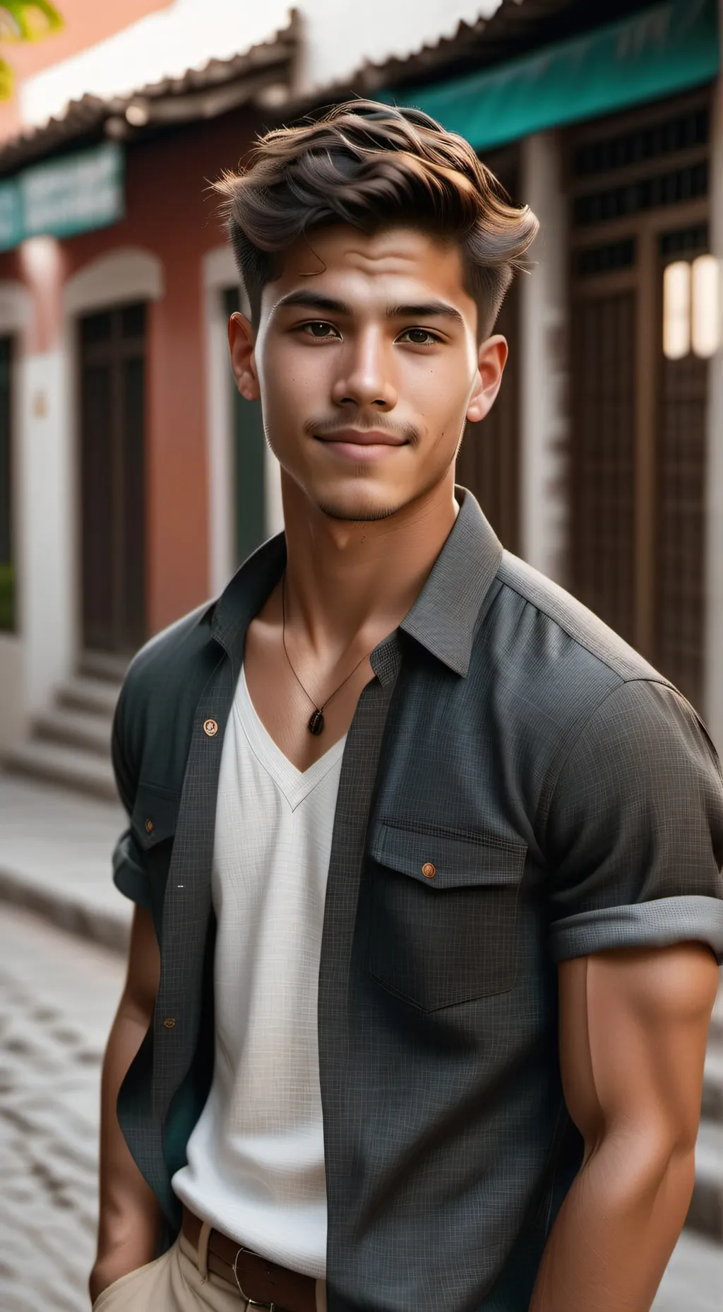 ai character: Sebastian  background