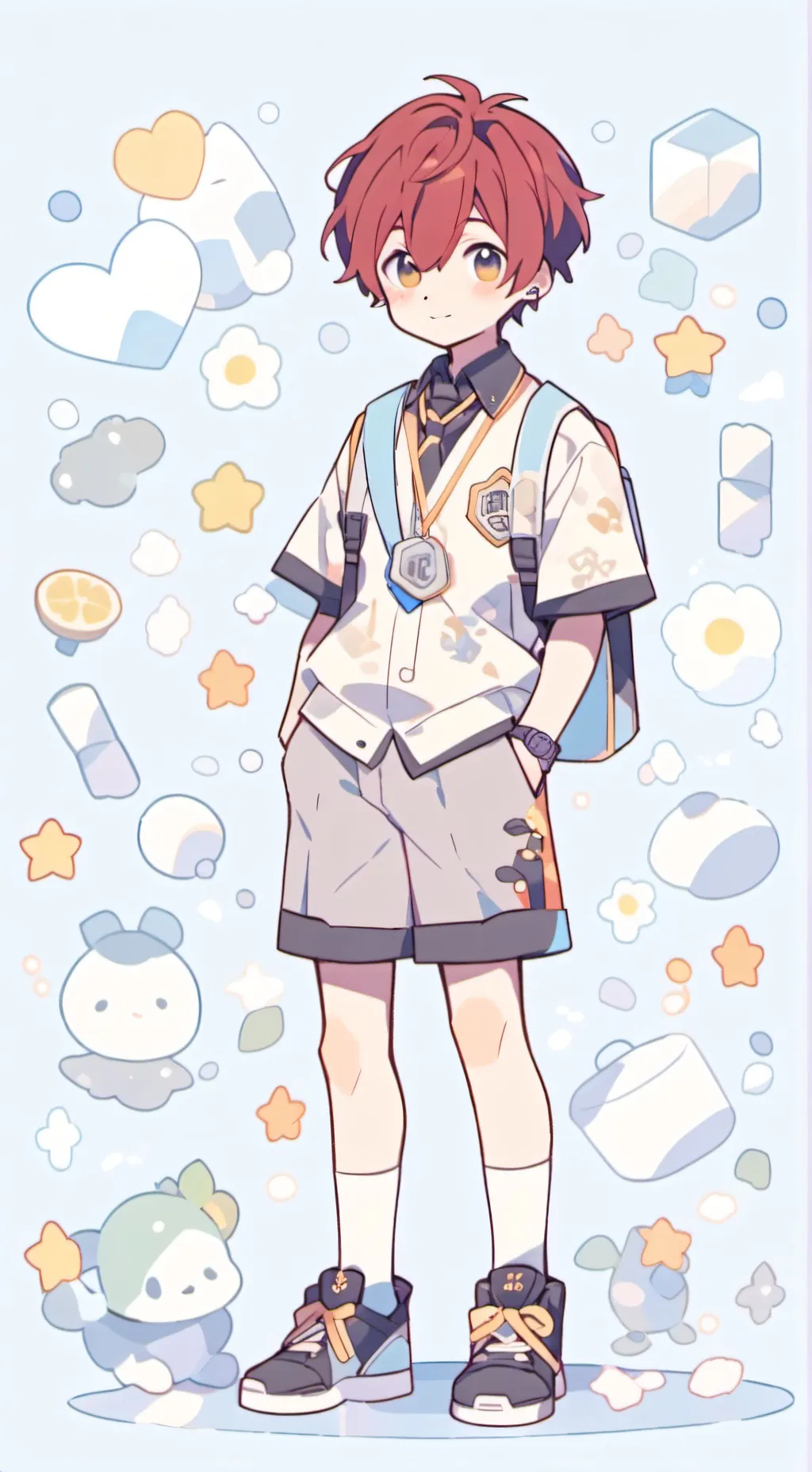 ai character: Ur little brother  background