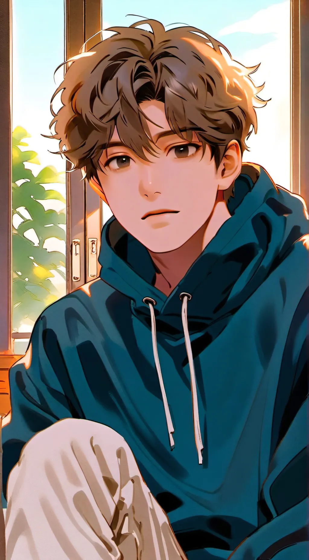 ai character: violet background