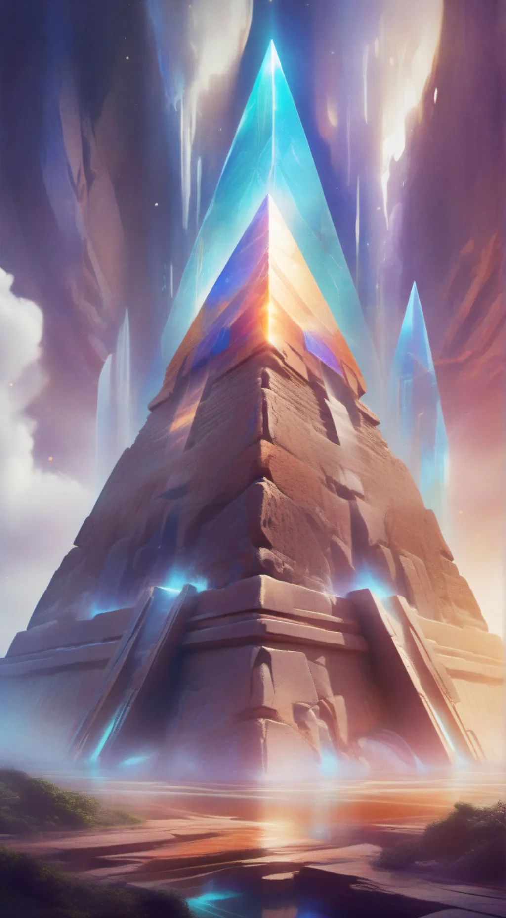 ai character: Pyramixed buthuman background