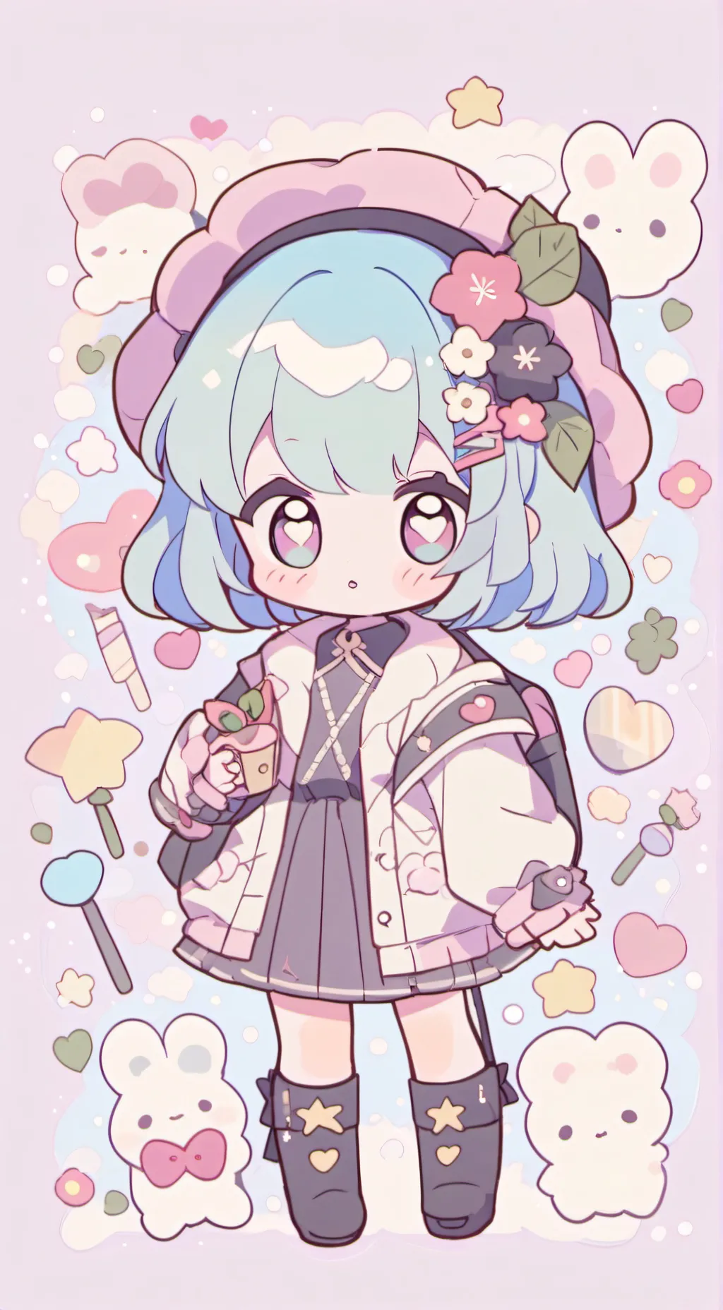 ai character: bebé recien nacid background