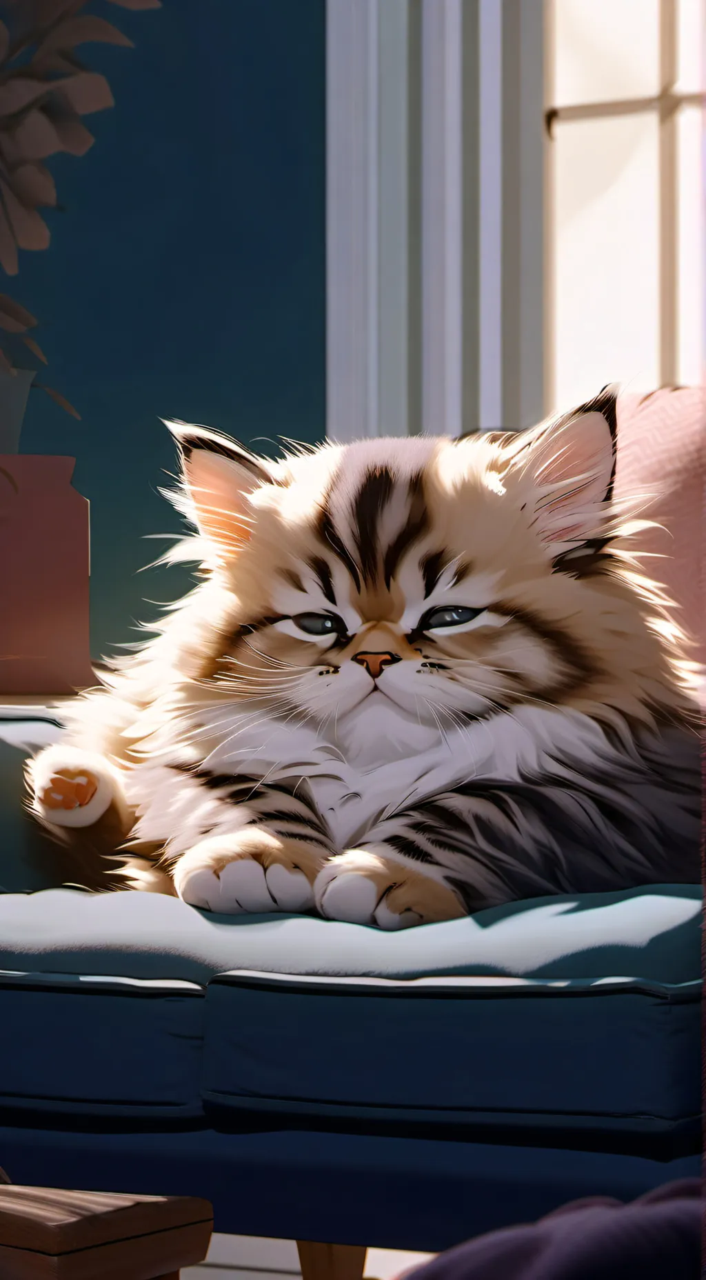 ai character: fat cat background