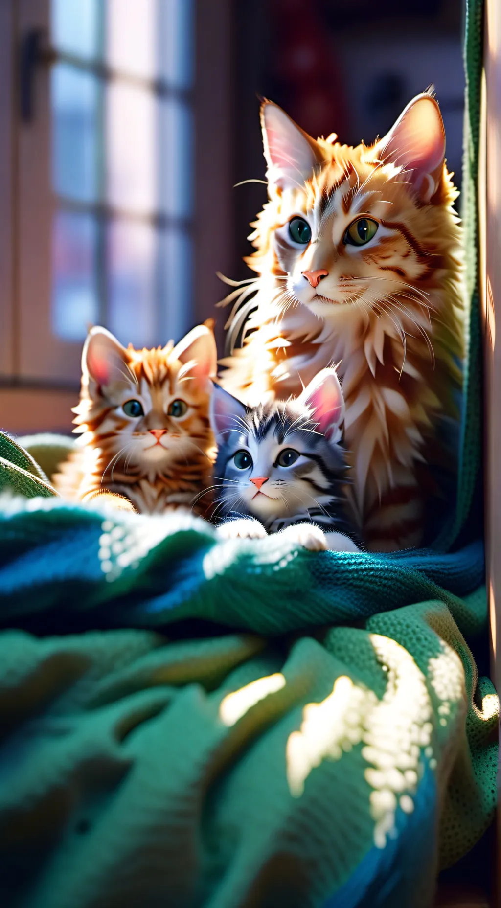 ai character: A Mama Kitten background