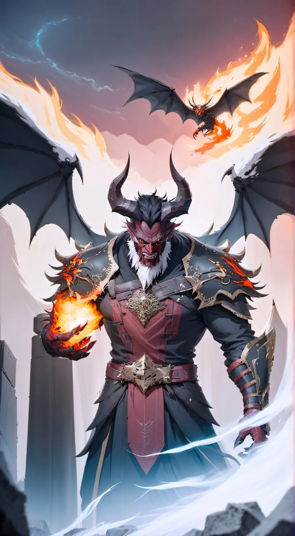 ai character: demon background