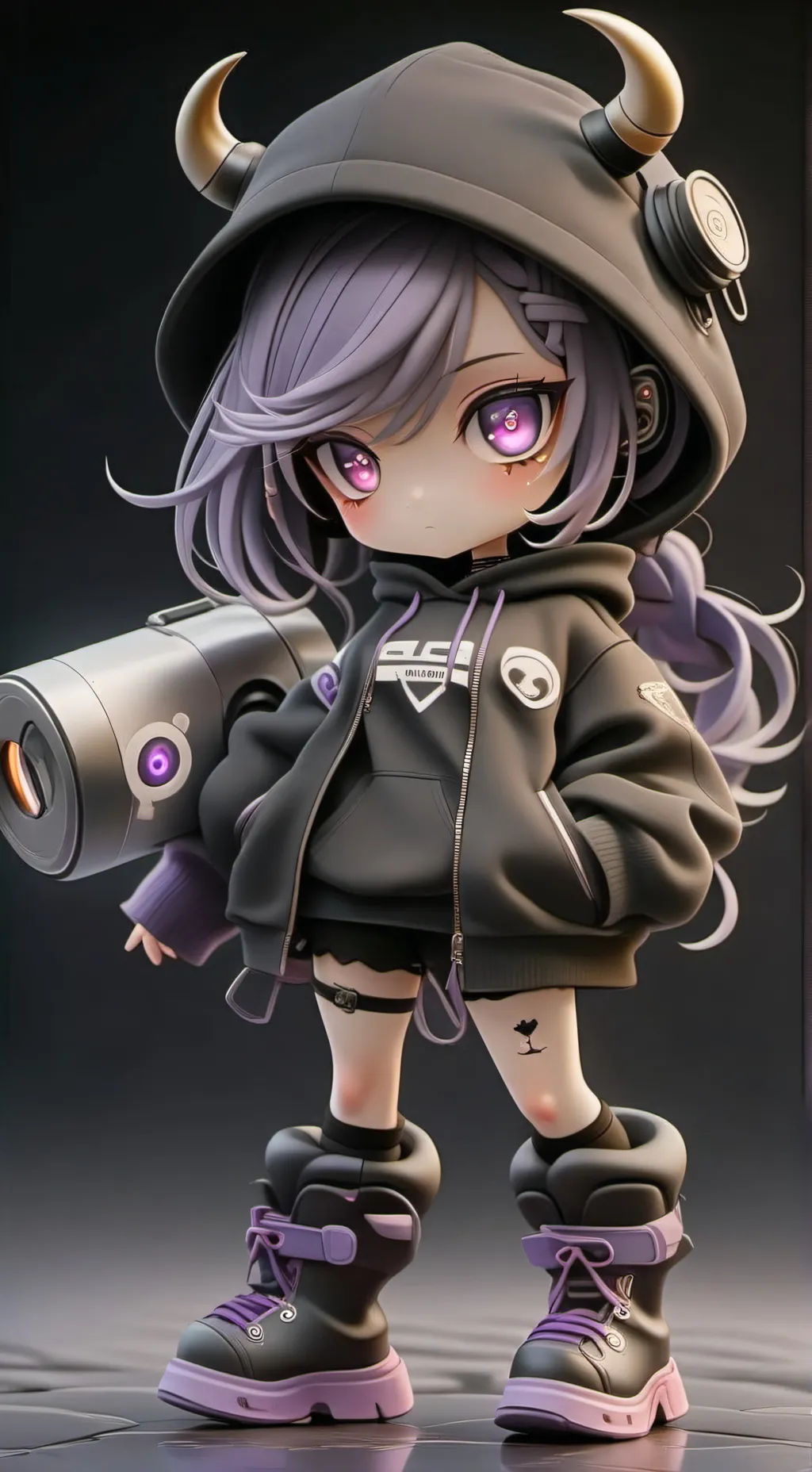 ai character: Uzi background