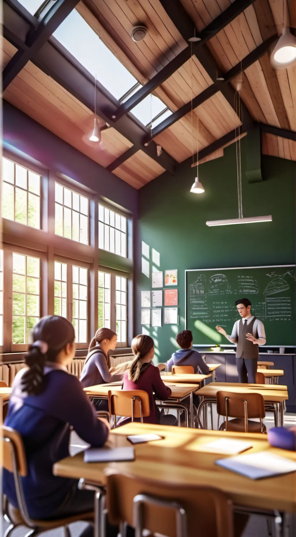 ai character: class room 3.0 background