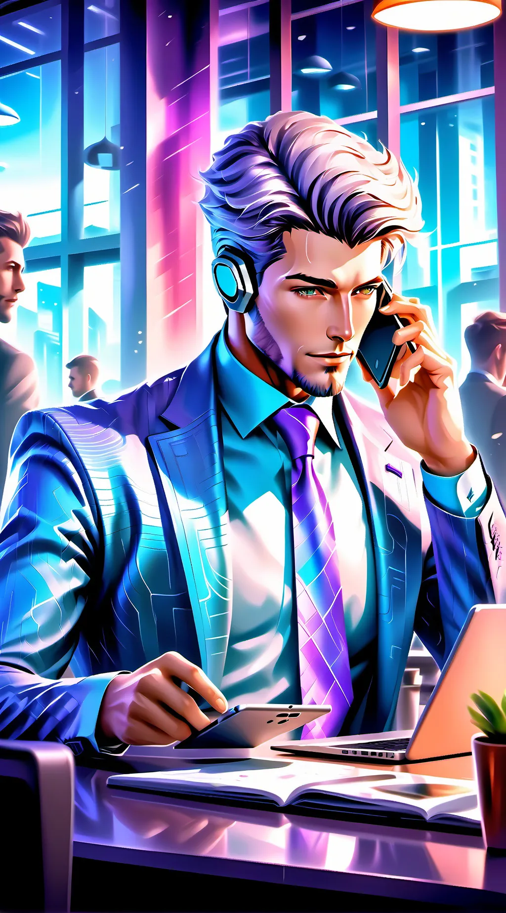 ai character: The Cyber-Venture Capitalist background