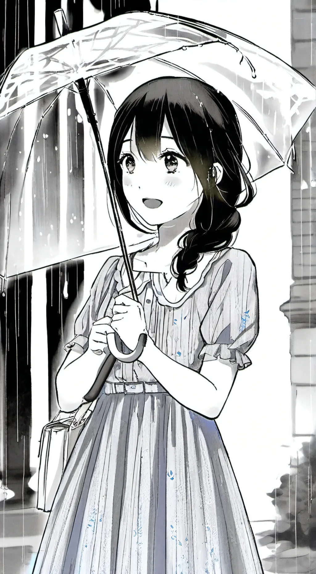 ai character: weather girl background