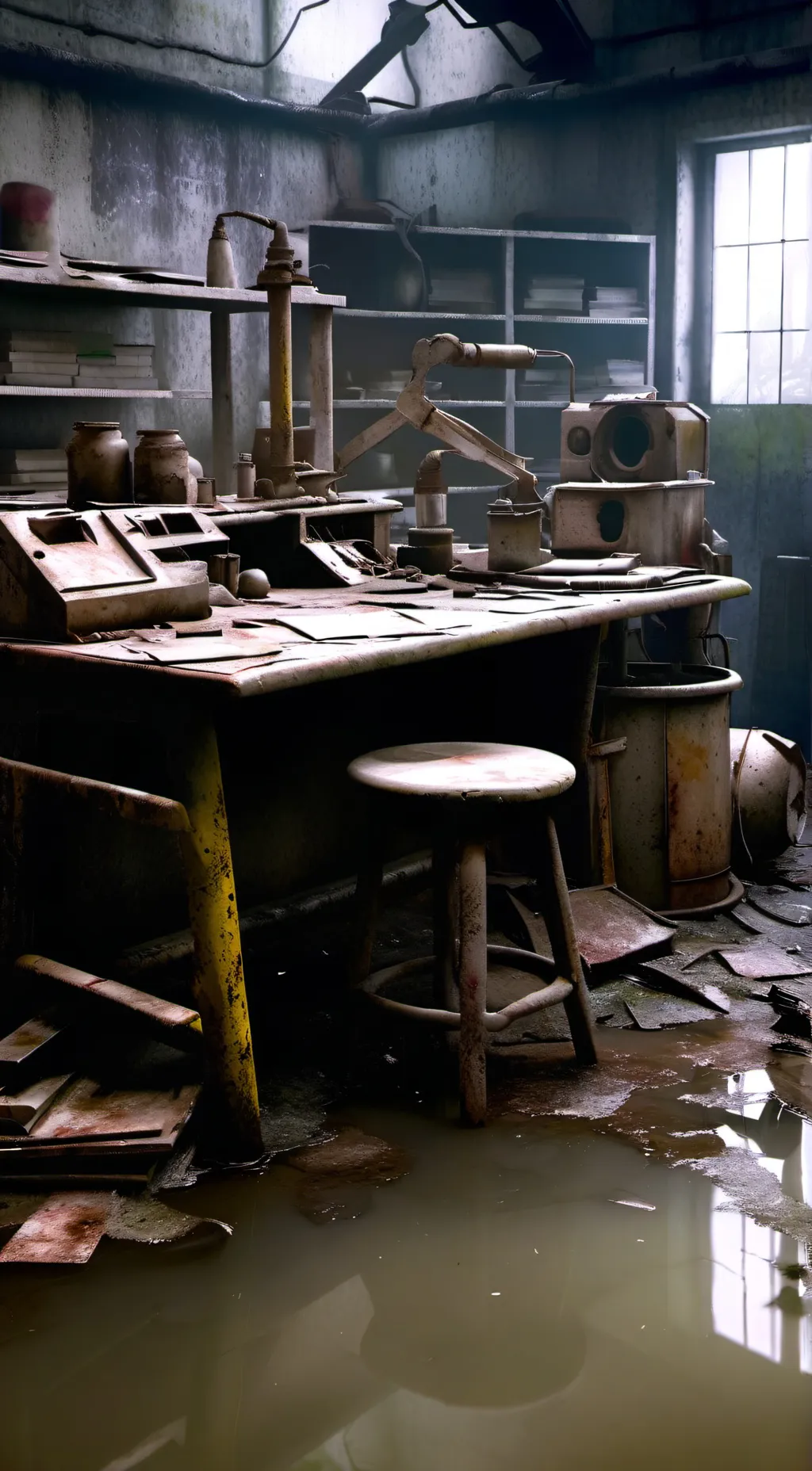 ai character: Furry lab MD background