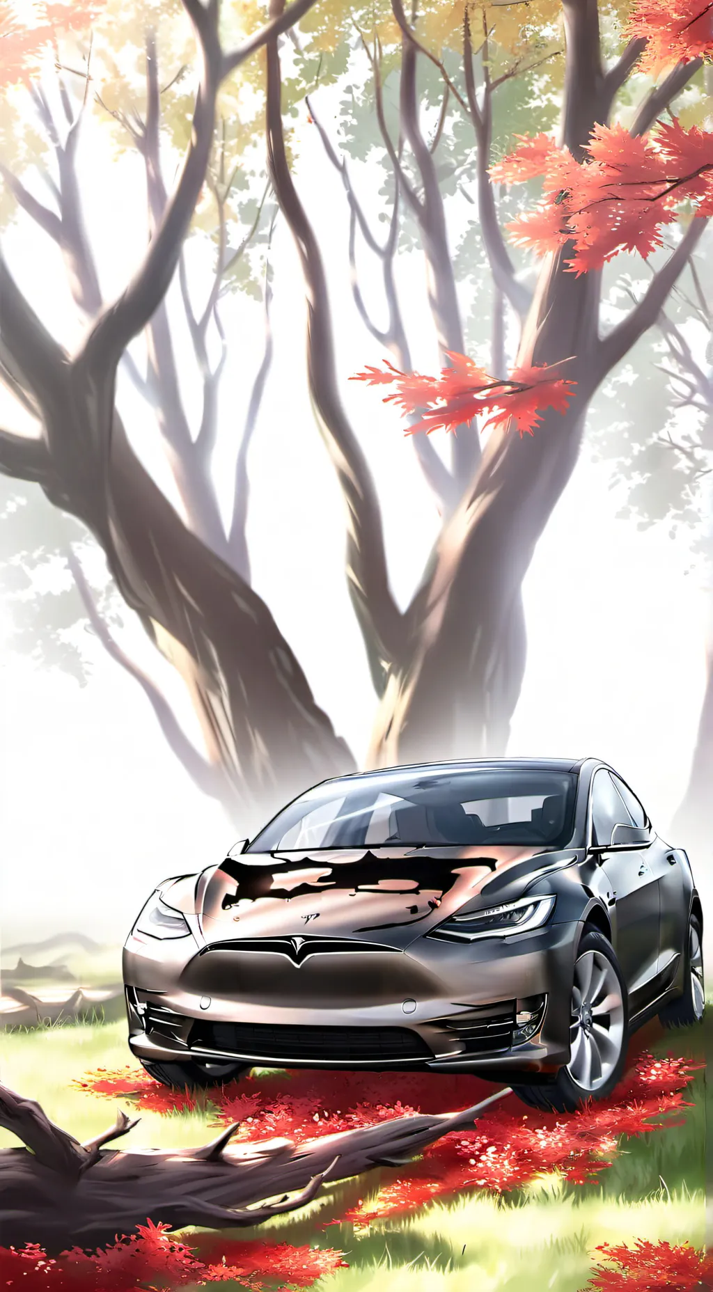 ai character: mha car crash background