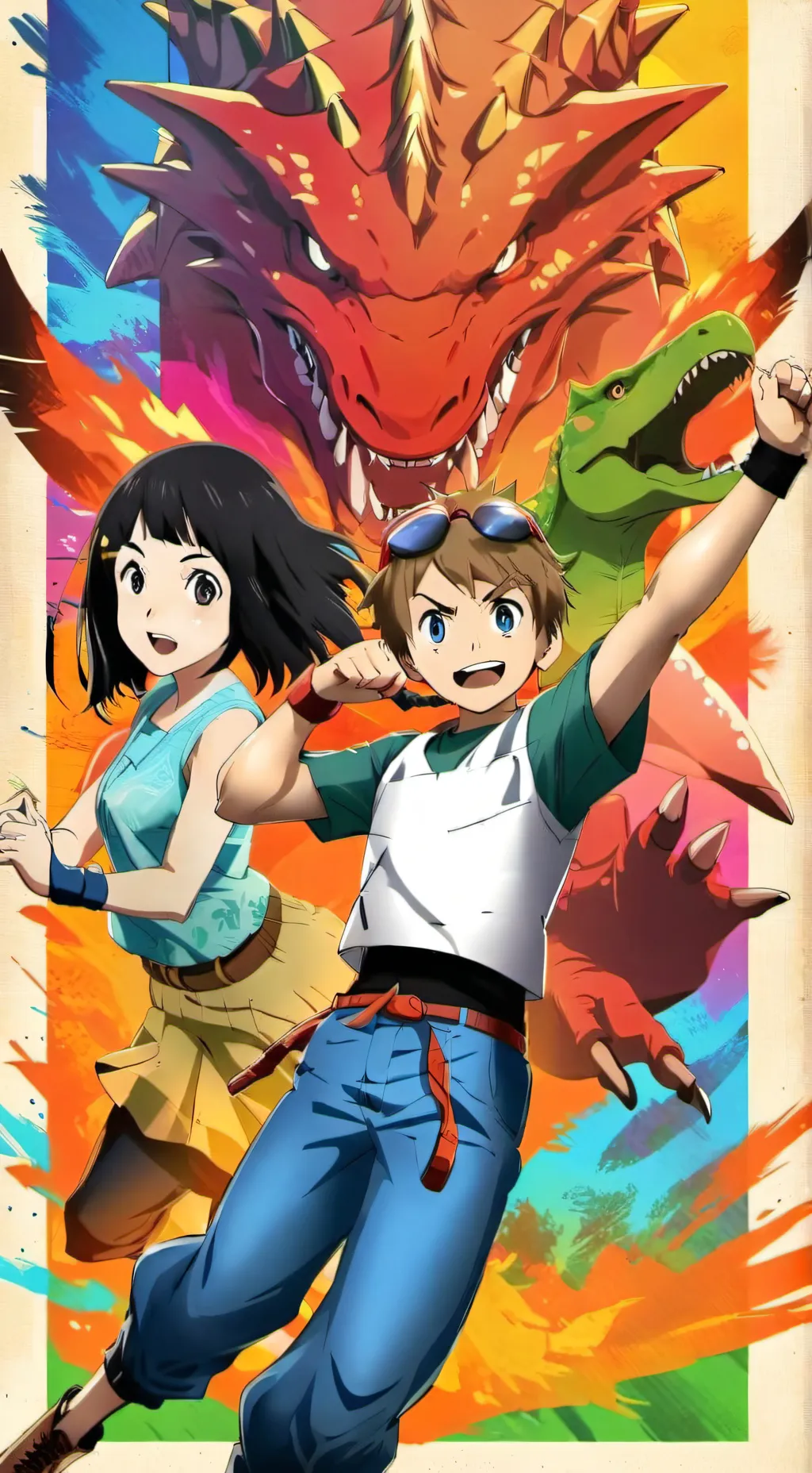 ai character: dinosaur king background