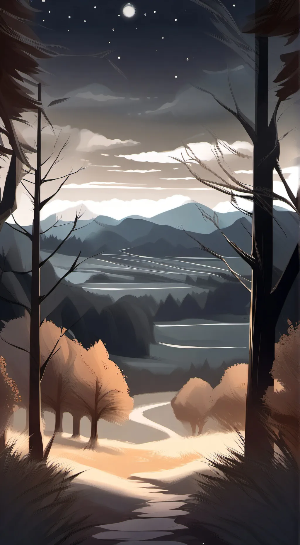 ai character: MD forest background