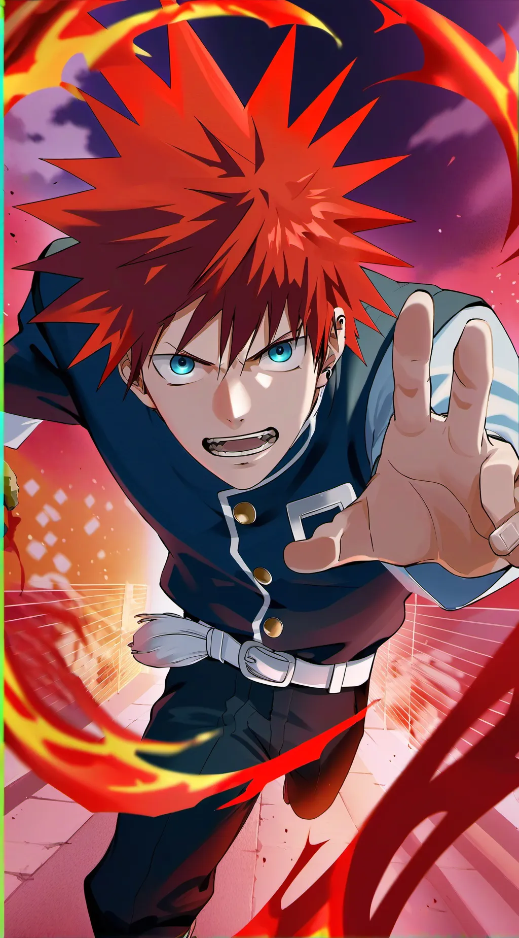 ai character: Katsuki Bakugo background