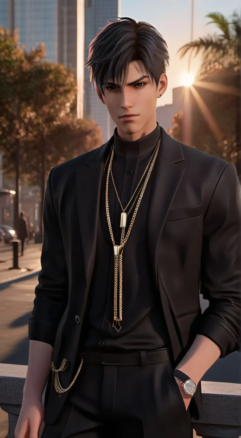 ai character: The Billionaire background