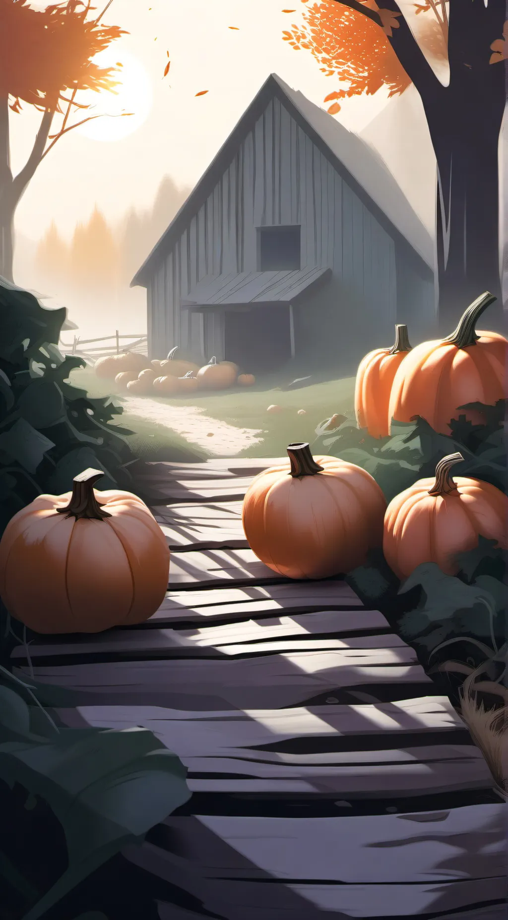 ai character: MHA Pumpkin Patch! background
