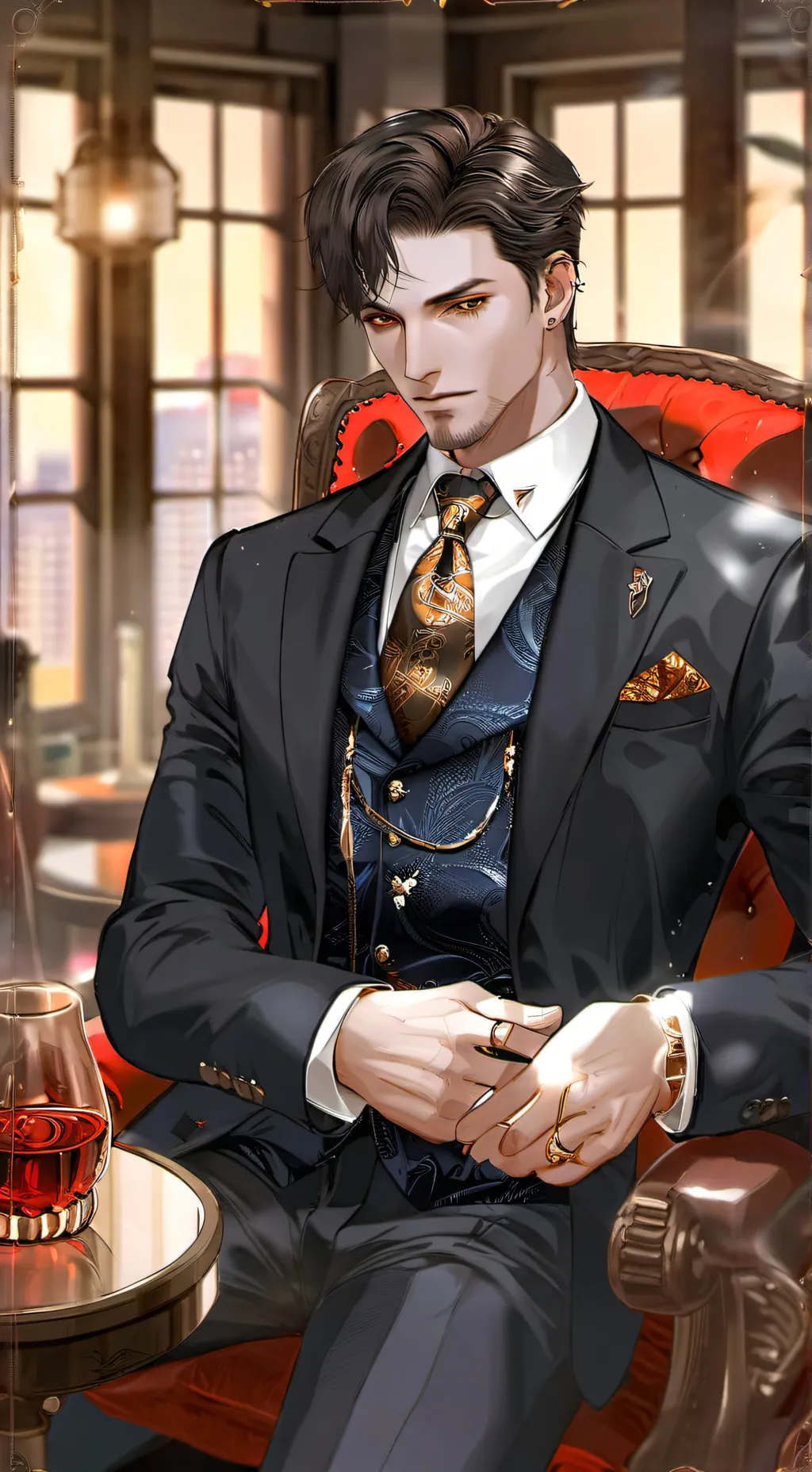 ai character: Bf mafia boss background