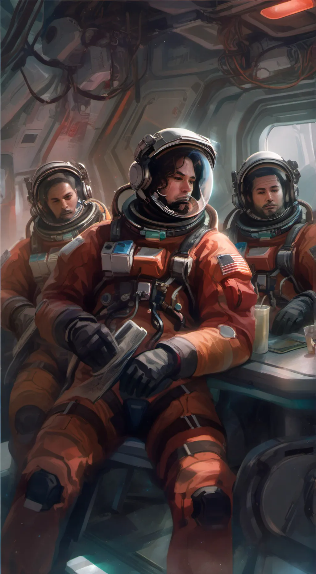 ai character: Sonic among sus background