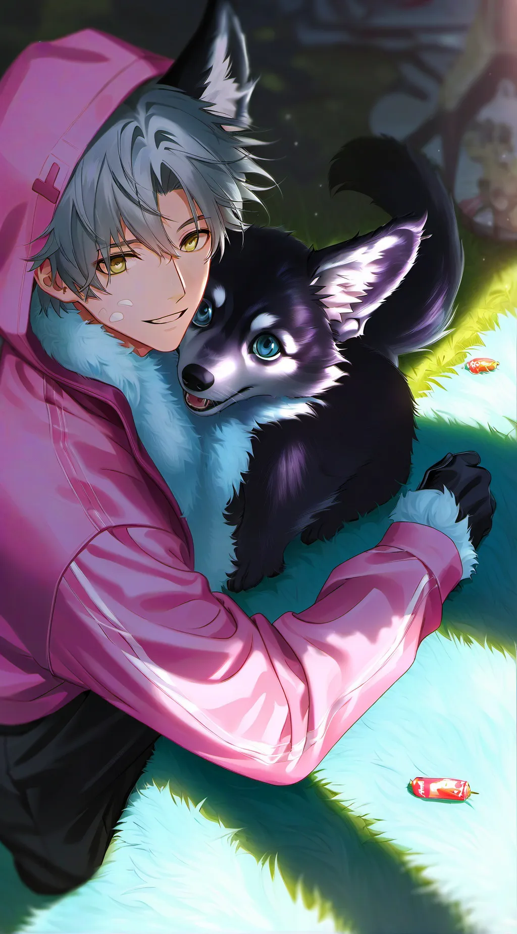 ai character: furry infection background