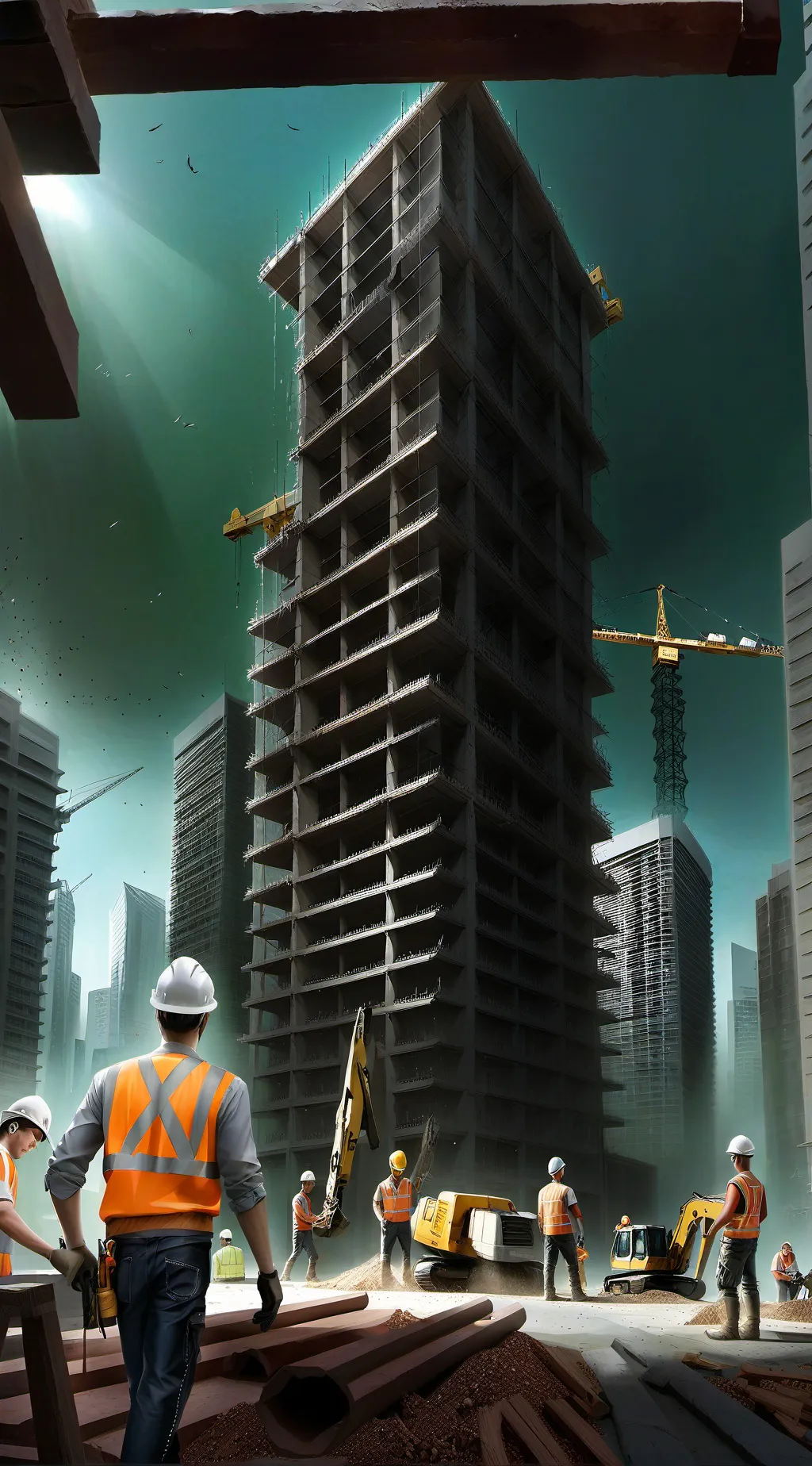 ai character: building pover 3 background