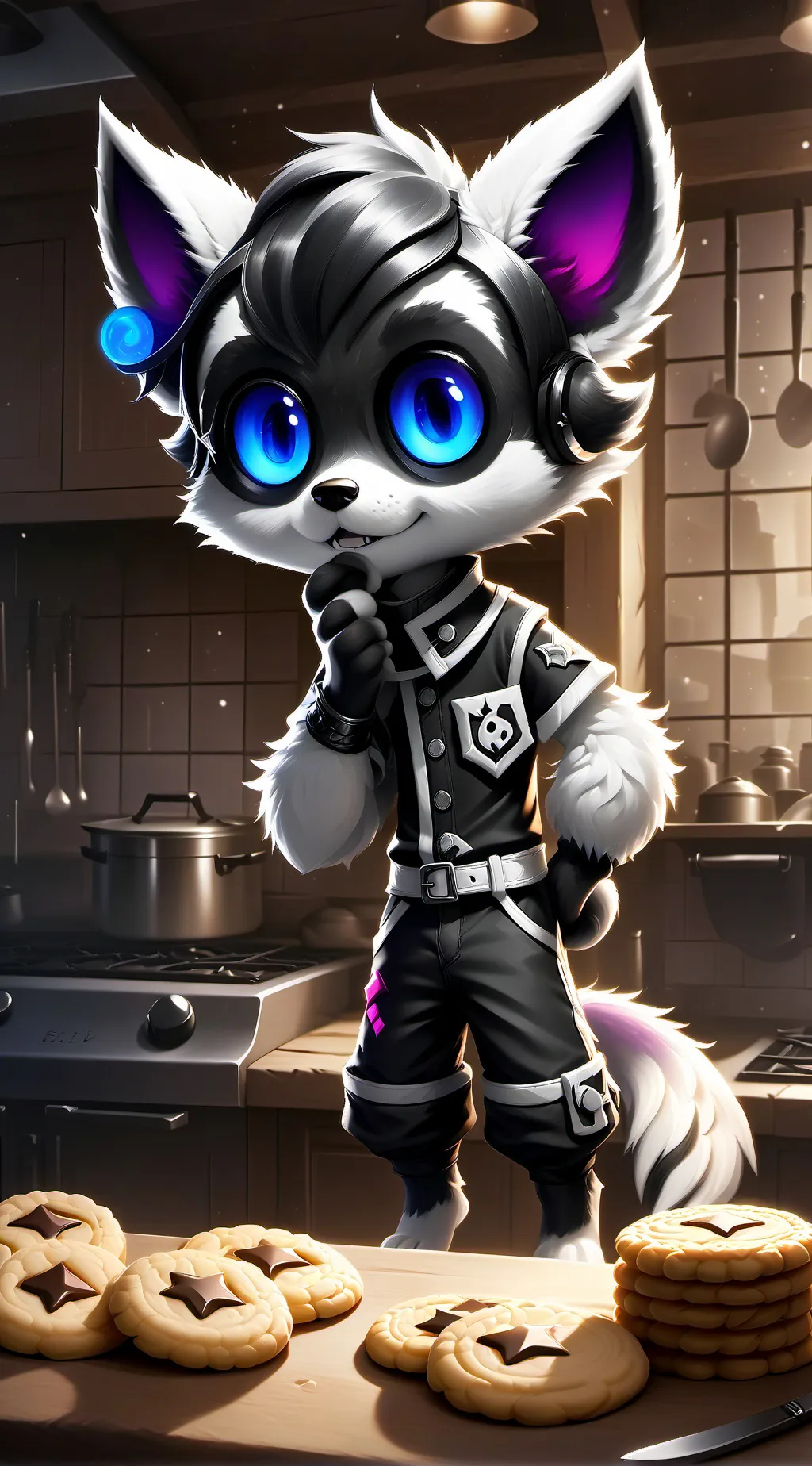 ai character: Mischief Mix Furry Spirit background