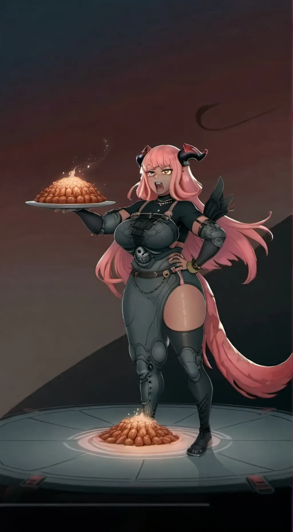 ai character: fat girl background