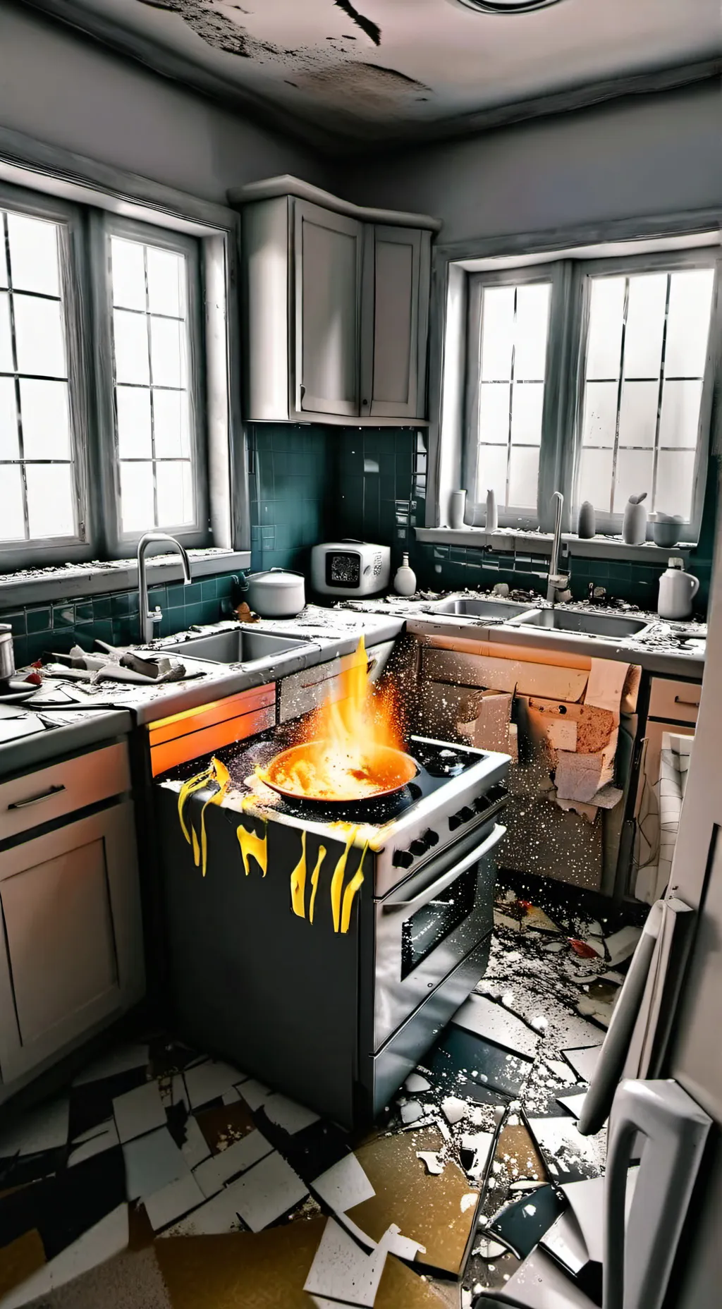 ai character: KITCHEN CHAOS background