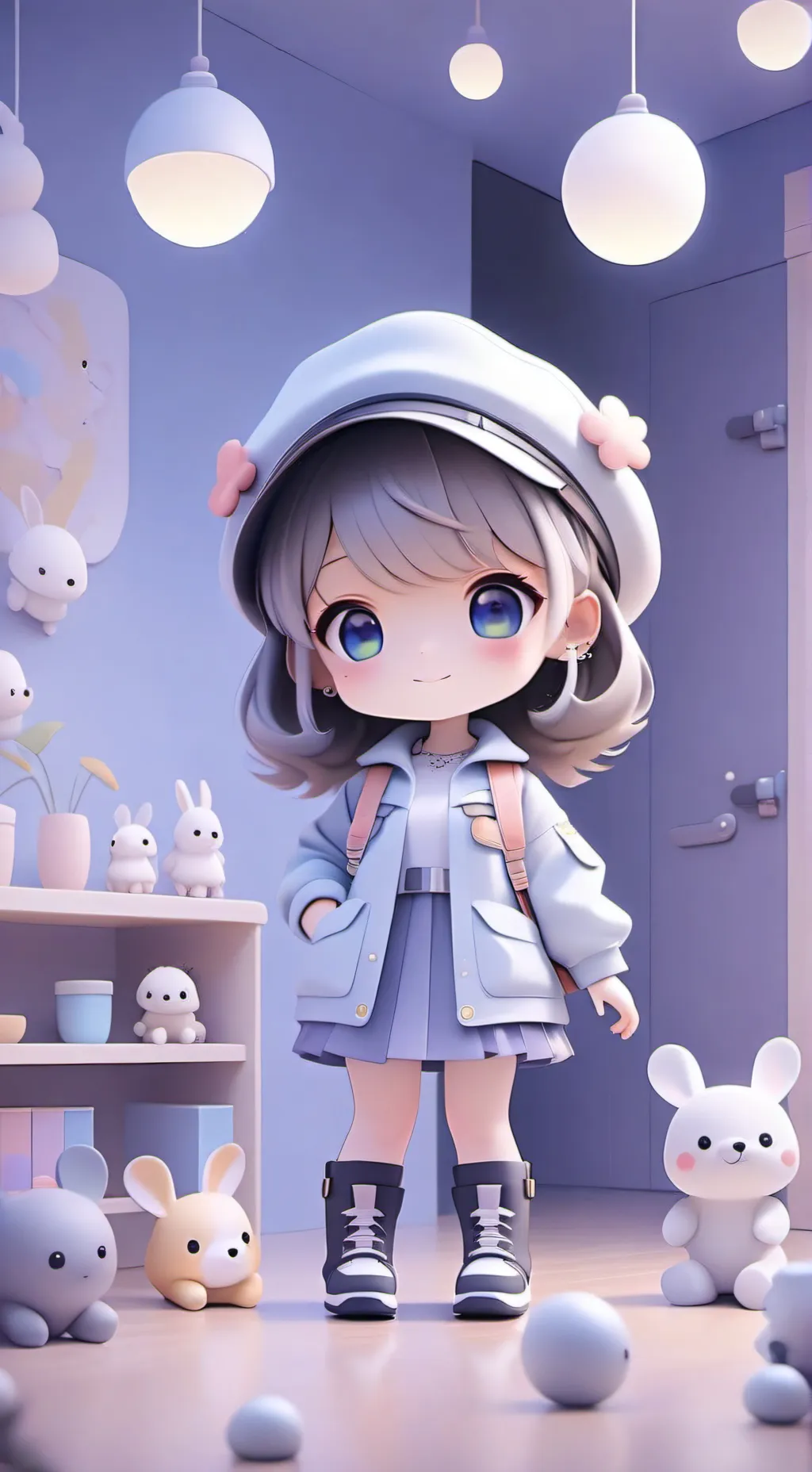 ai character: baby rainbowfreind background