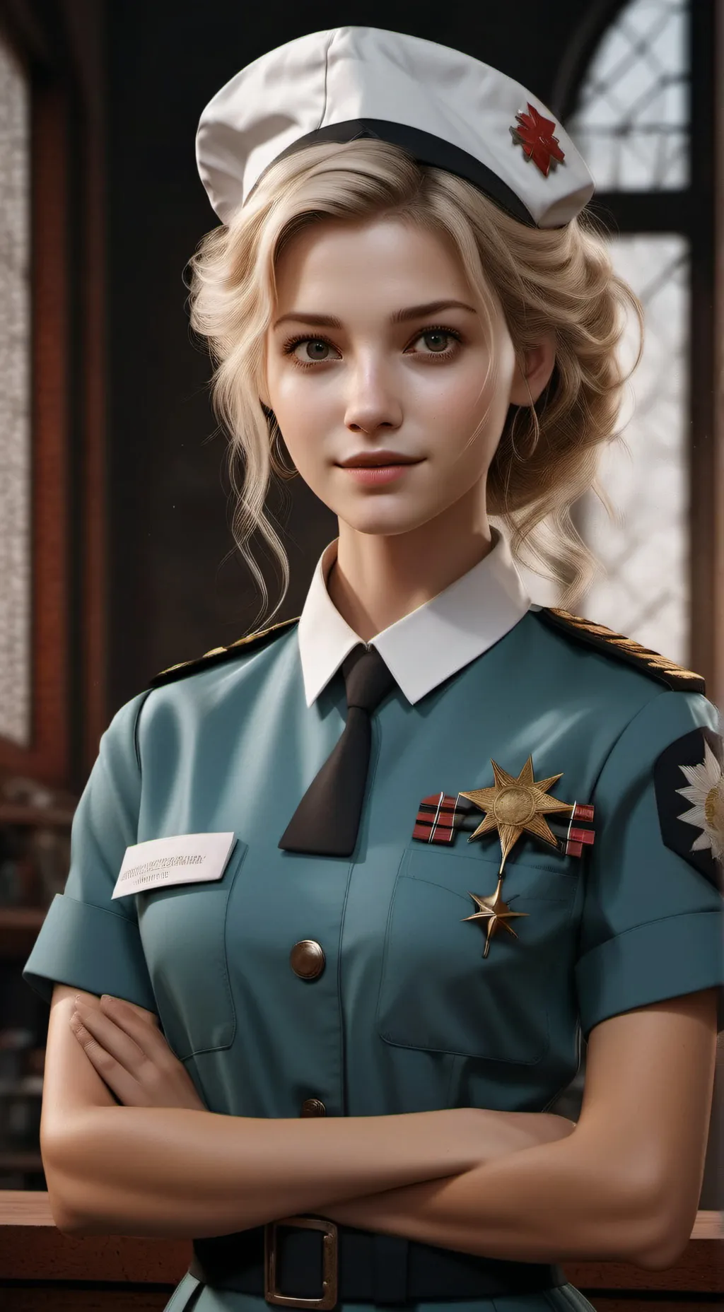 ai character: French medic  background