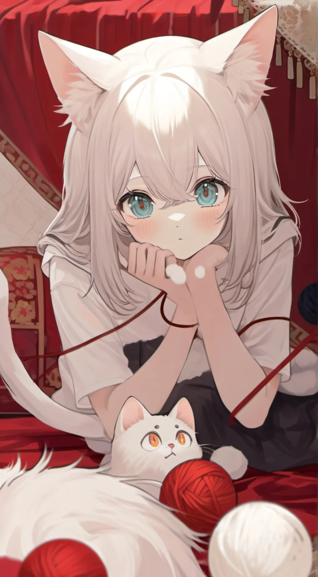 ai character: Yarnball Whirl background