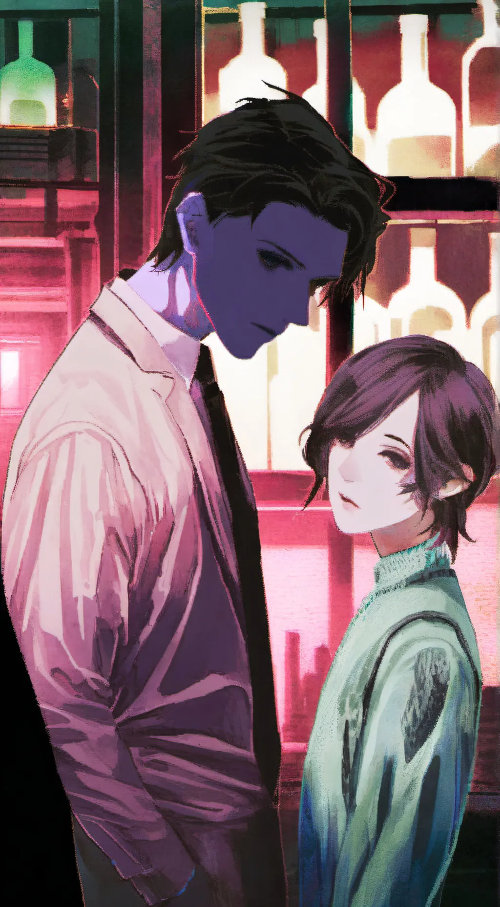 ai character: Visitors  background