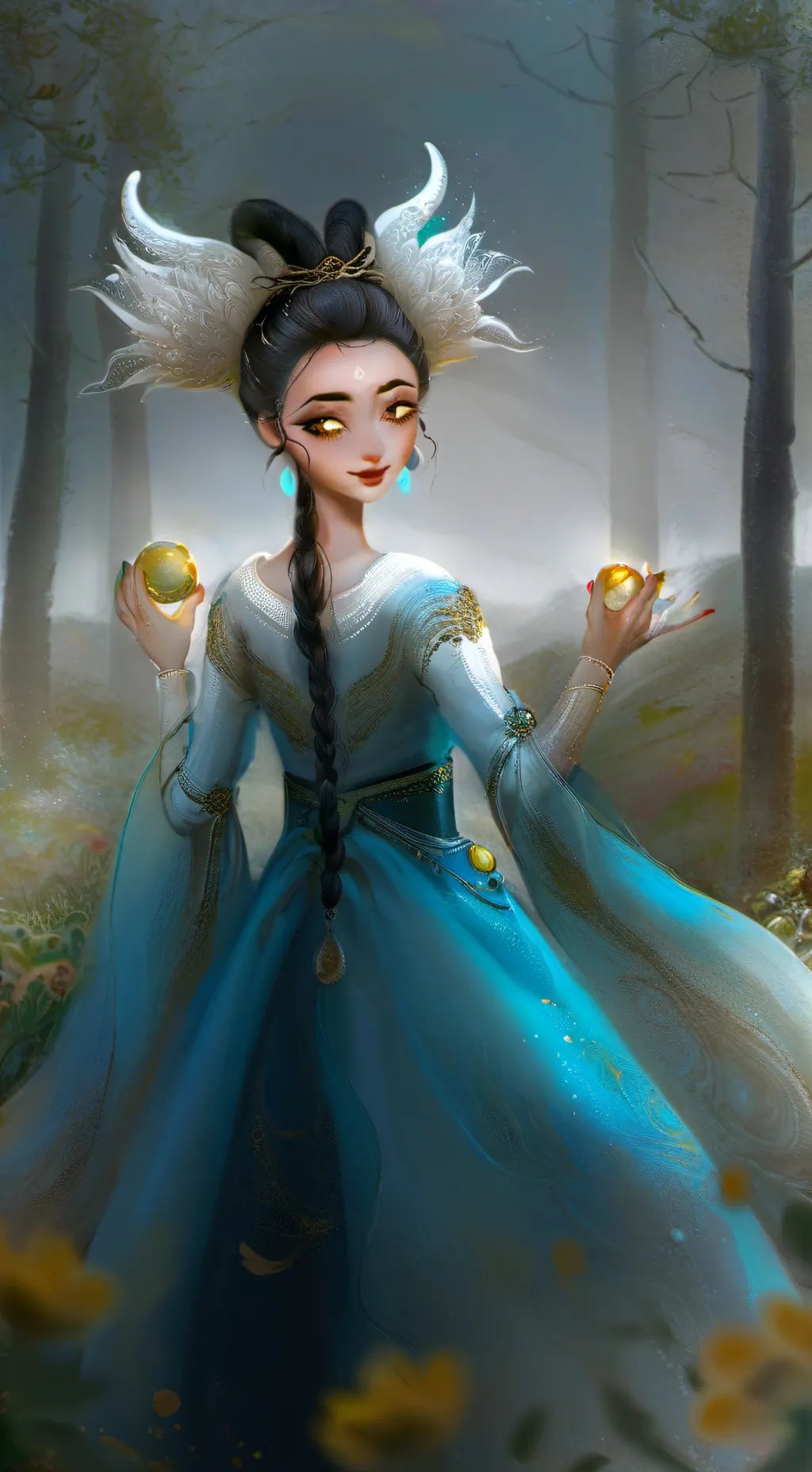 ai character: Zoe and ash background