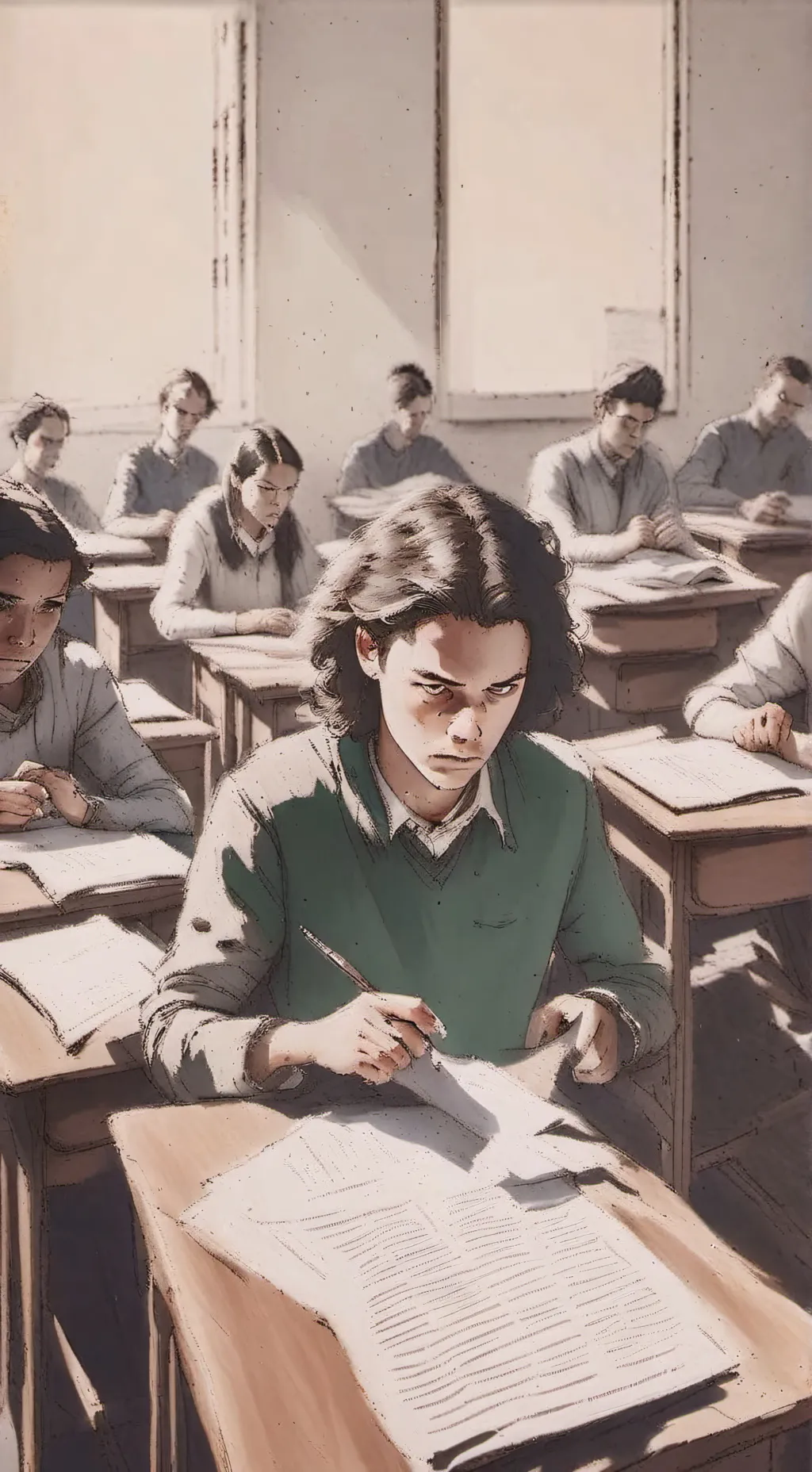 ai character: annoying class 7 background