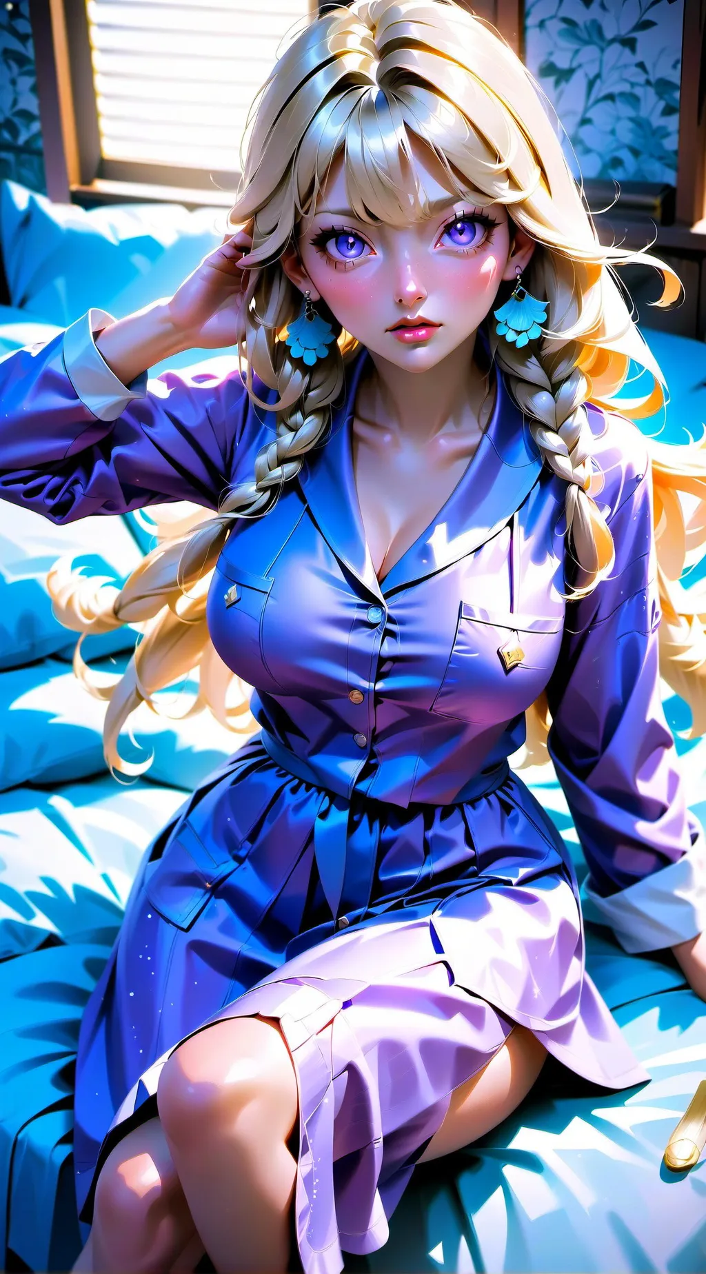 ai character: Holly Cerise background