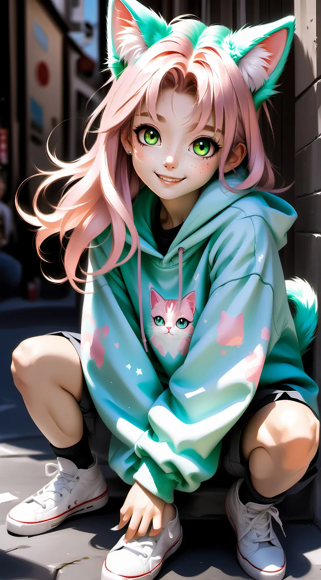 ai character: Cat background